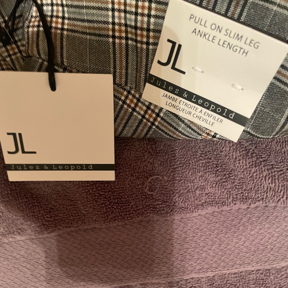 Jules & Leopold plaid pants
